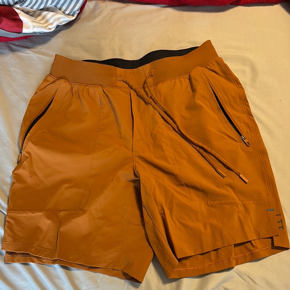 Lululemon Athletica Orange Athletic Shorts Lightweight Versatile